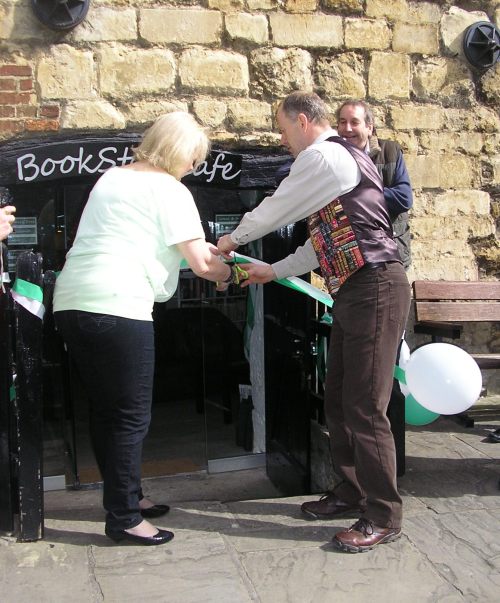 Cut, cut, cut that ribbon, Joff and Becky!