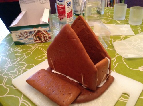 Assembling the base. Tooth picks are a critical accessory here, or so we discovered.